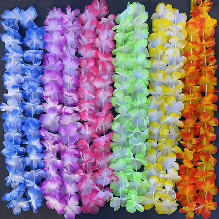 The Hawaiian Flower Garland Wreath, 10 pieces