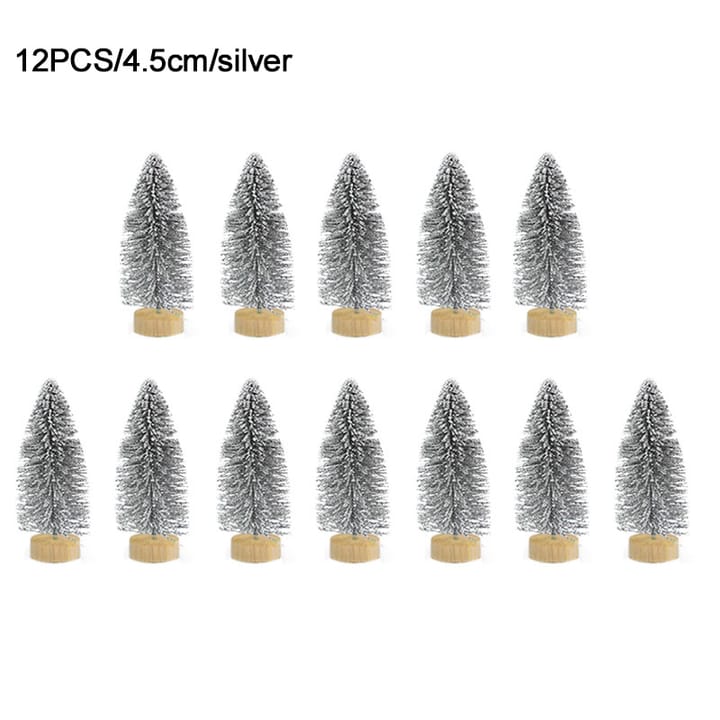 The Mini Fir Collection, Silver, 4.5 in