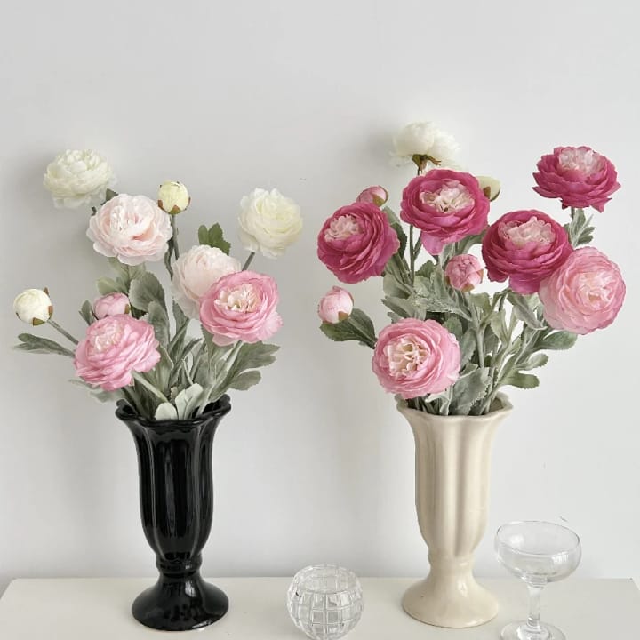 The Silk Peony Stem Trio