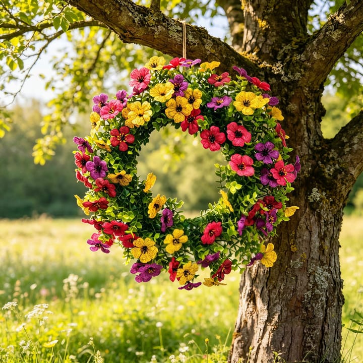 The Multicolor Bloom Door Wreath