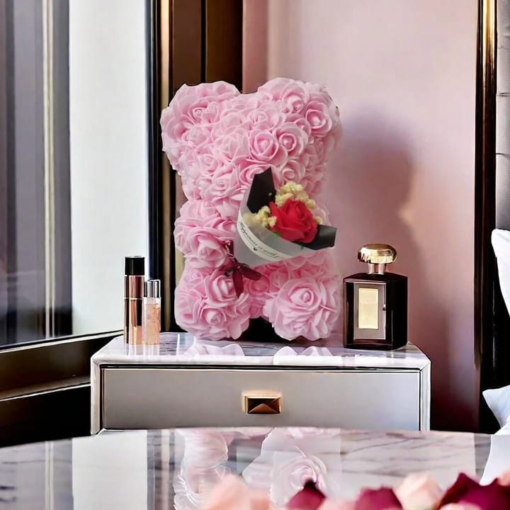 The Foam Rose Bear, Pink