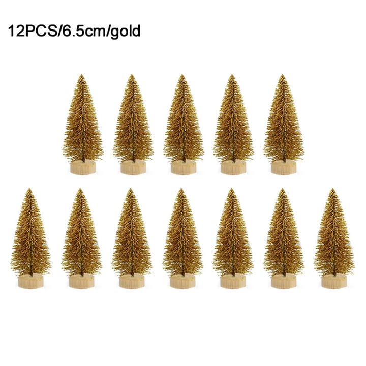 The Mini Fir Collection, Gold, 6.5 in