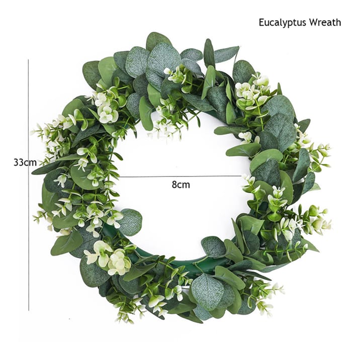 The Eucalyptus Snow Wreath, 13 in