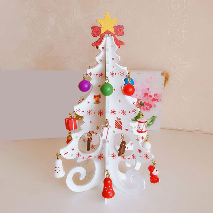 The Woodland Snowflake Tabletop Tree, White