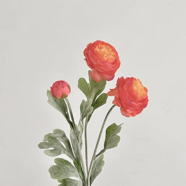 The Silk Peony Stem Trio