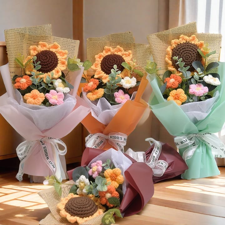 The Crochet Sunflower Bouquet