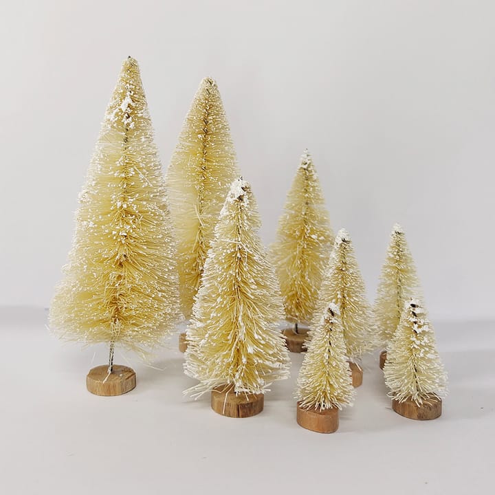 The Sisal Mini Tree Set, Champagne, 8 trees
