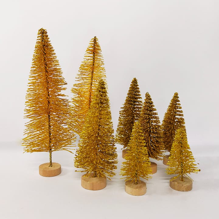 The Sisal Mini Tree Set, Gold, 8 trees