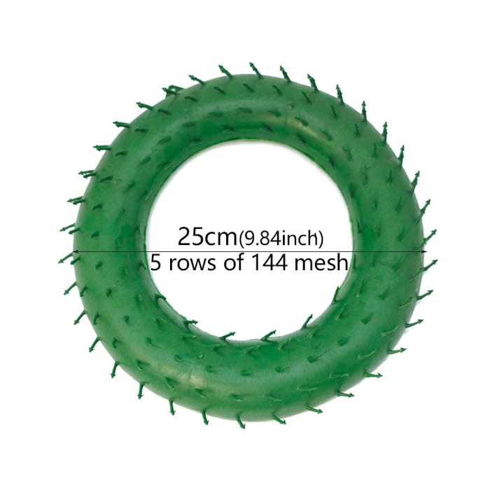 The Green Spiked Wreath Frame, 10 in, 5 rows of 144 mesh
