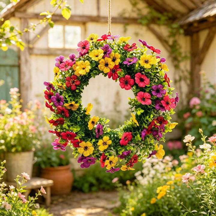 The Multicolor Bloom Door Wreath