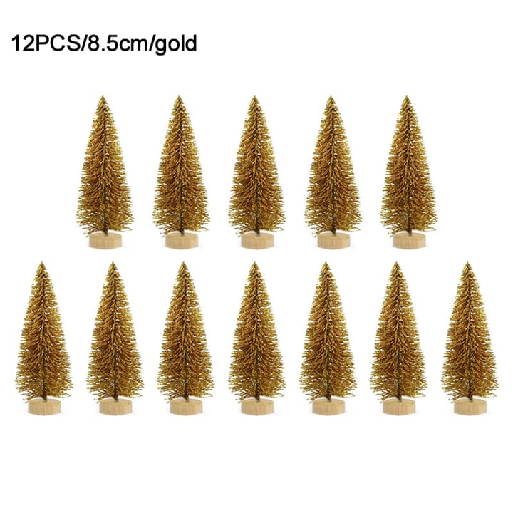 The Mini Fir Collection, Gold, 8.5 in