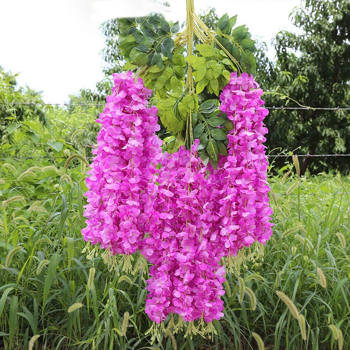 The Wisteria Cascade Garland, Purple red