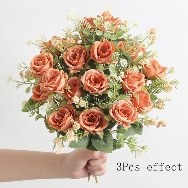 The Silk Rose Stem Set, Orange
