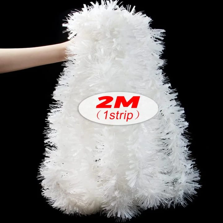 The Tinsel Cascade Garland, White 2 m (1 strip)