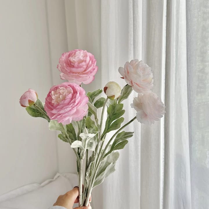 The Silk Peony Stem Trio