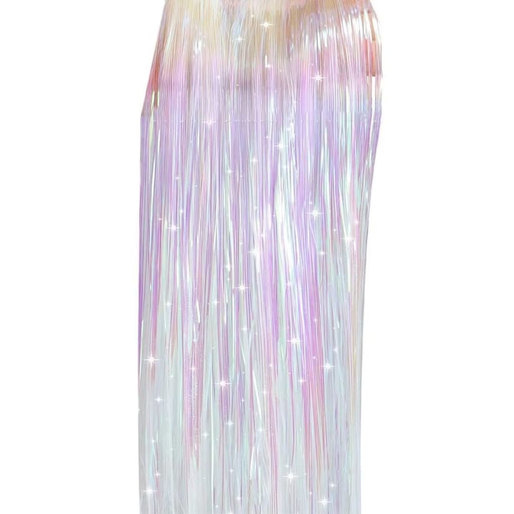 The Iridescent Tinsel Fringe Garland, Iridescent pastel