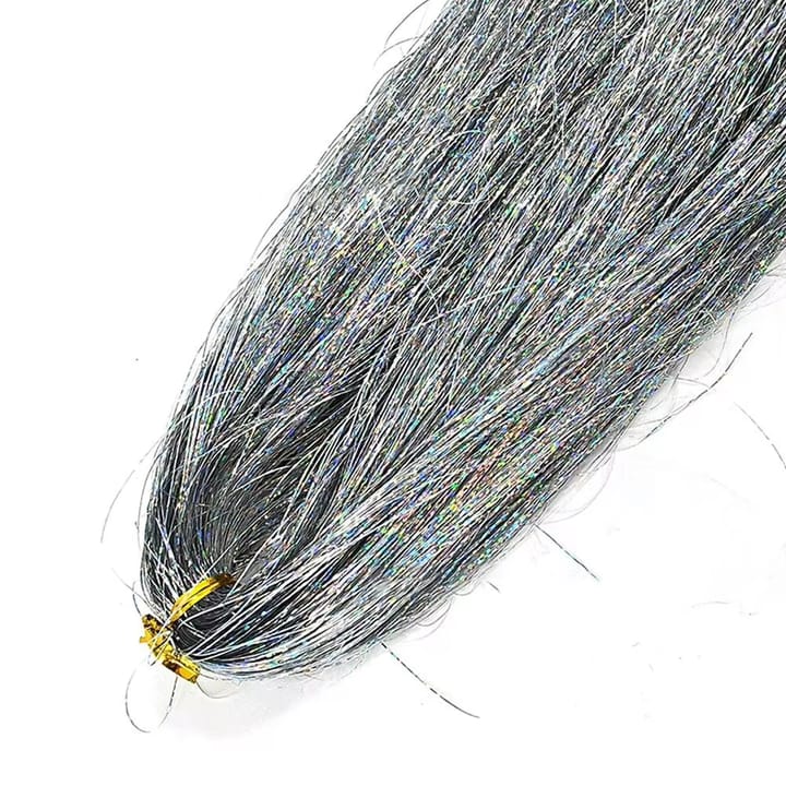 The Iridescent Tinsel Fringe Garland, Silver gray