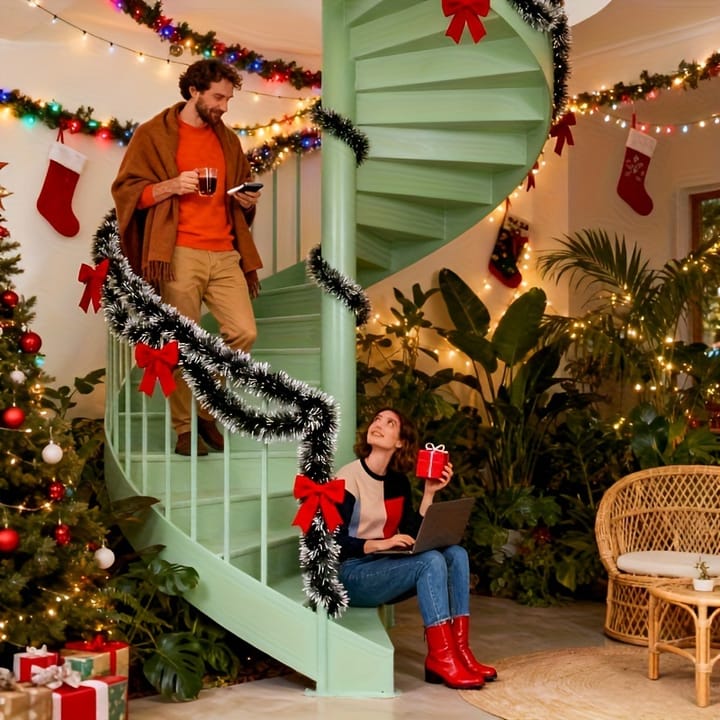The Snowflocked Tinsel Garland
