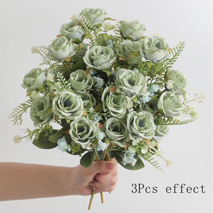 The Silk Rose Stem Set, Green