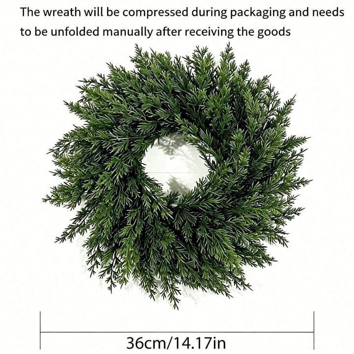 The Cedar Hearth Wreath, Green