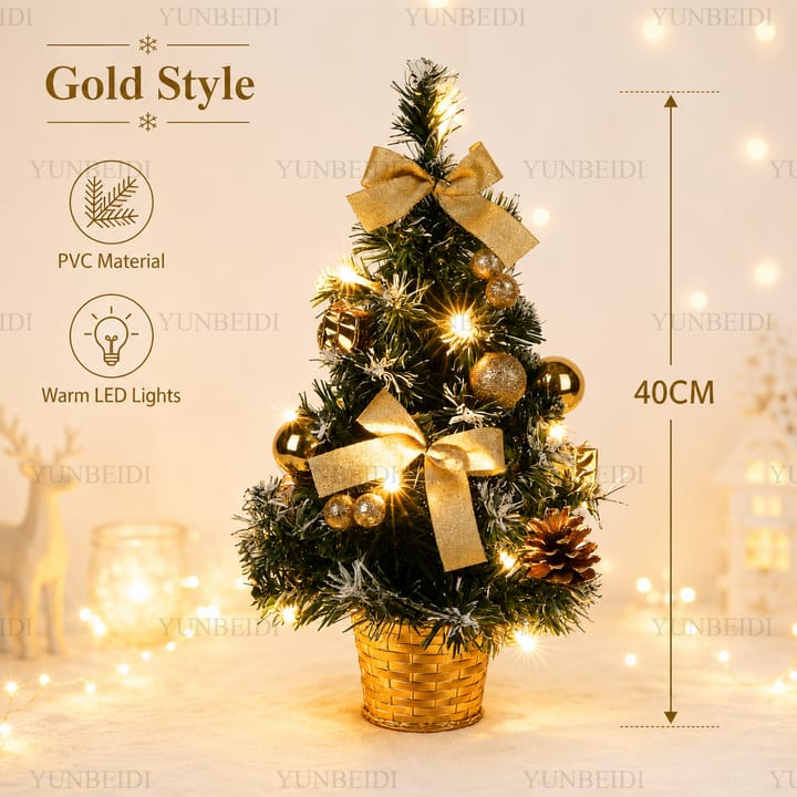The Tabletop Pine Light, Gold