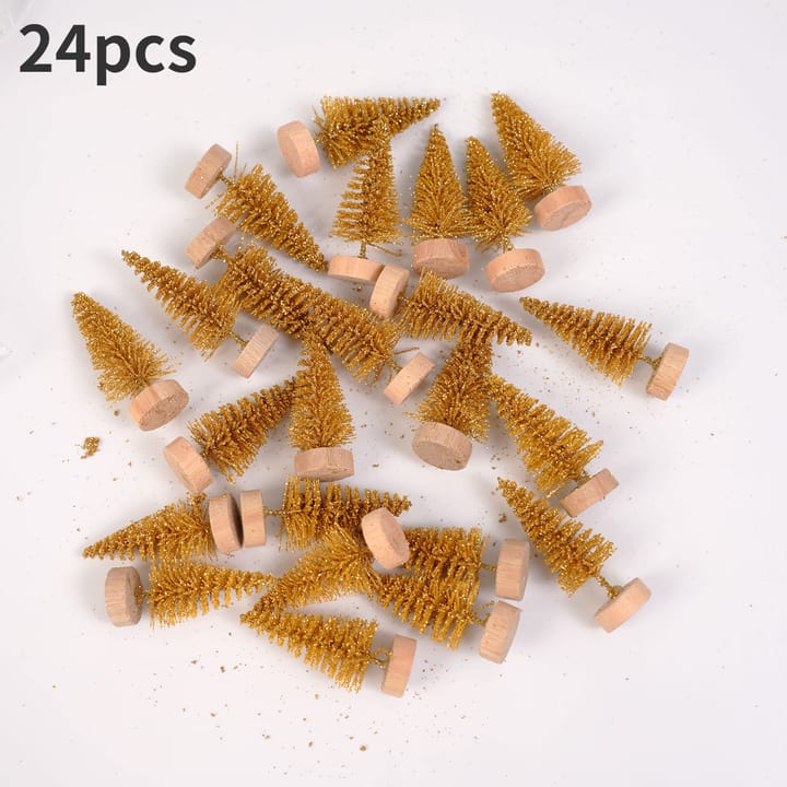 The Sisal Snow Mini Tree Pack, Gold