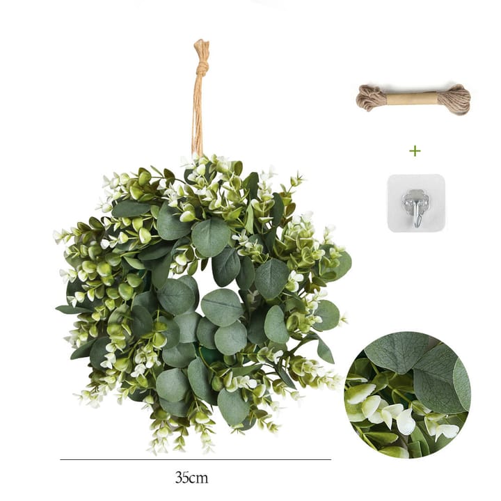 The Eucalyptus Welcome Sign Wreath, Wreath only