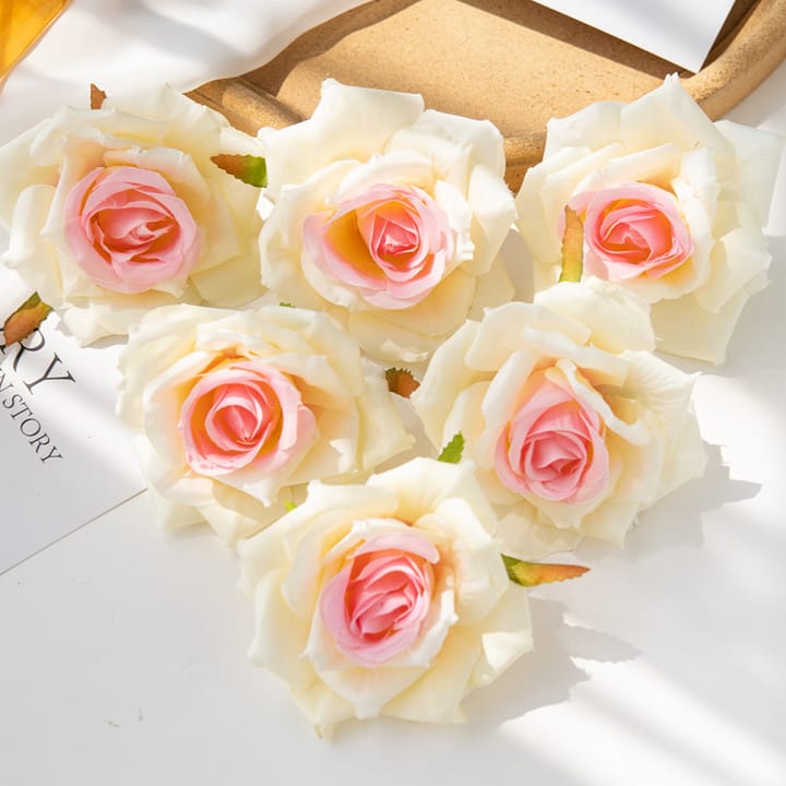The Silk Rose Head Set, Blush pink