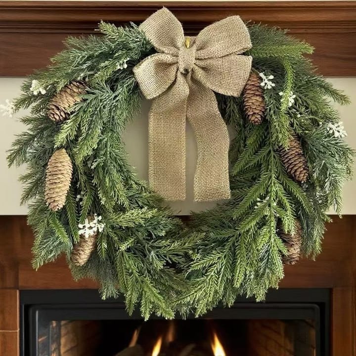 The Snowy Red Berry Christmas Wreath