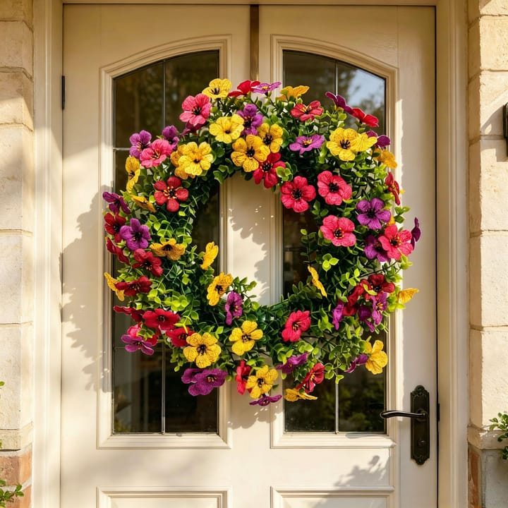 The Multicolor Bloom Door Wreath