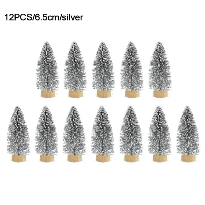 The Mini Fir Collection, Silver, 6.5 in