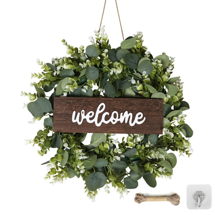 The Eucalyptus Welcome Sign Wreath