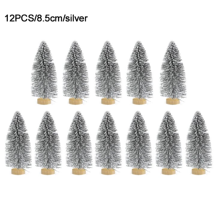 The Mini Fir Collection, Silver, 8.5 in