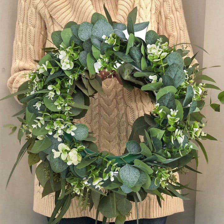The Eucalyptus Snow Wreath