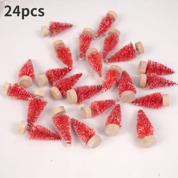 The Sisal Snow Mini Tree Pack, Red